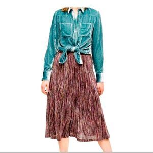 Maeve Wynne Rainbow Stretch Knit Midi Skrit